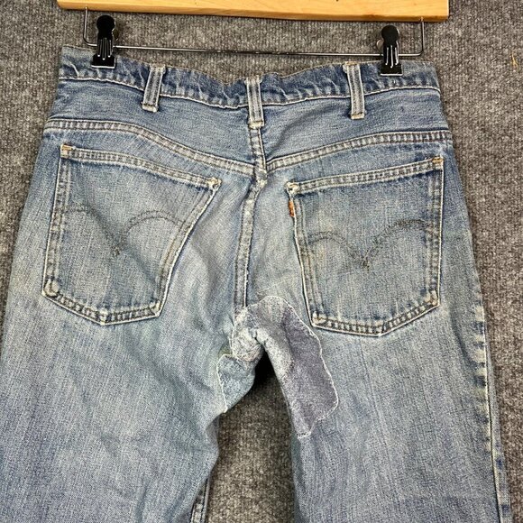 Vintage Levi’s Patchwork Flared Wide Leg Denim Jeans Women’s‎ Size 32W - Picture 9 of 9